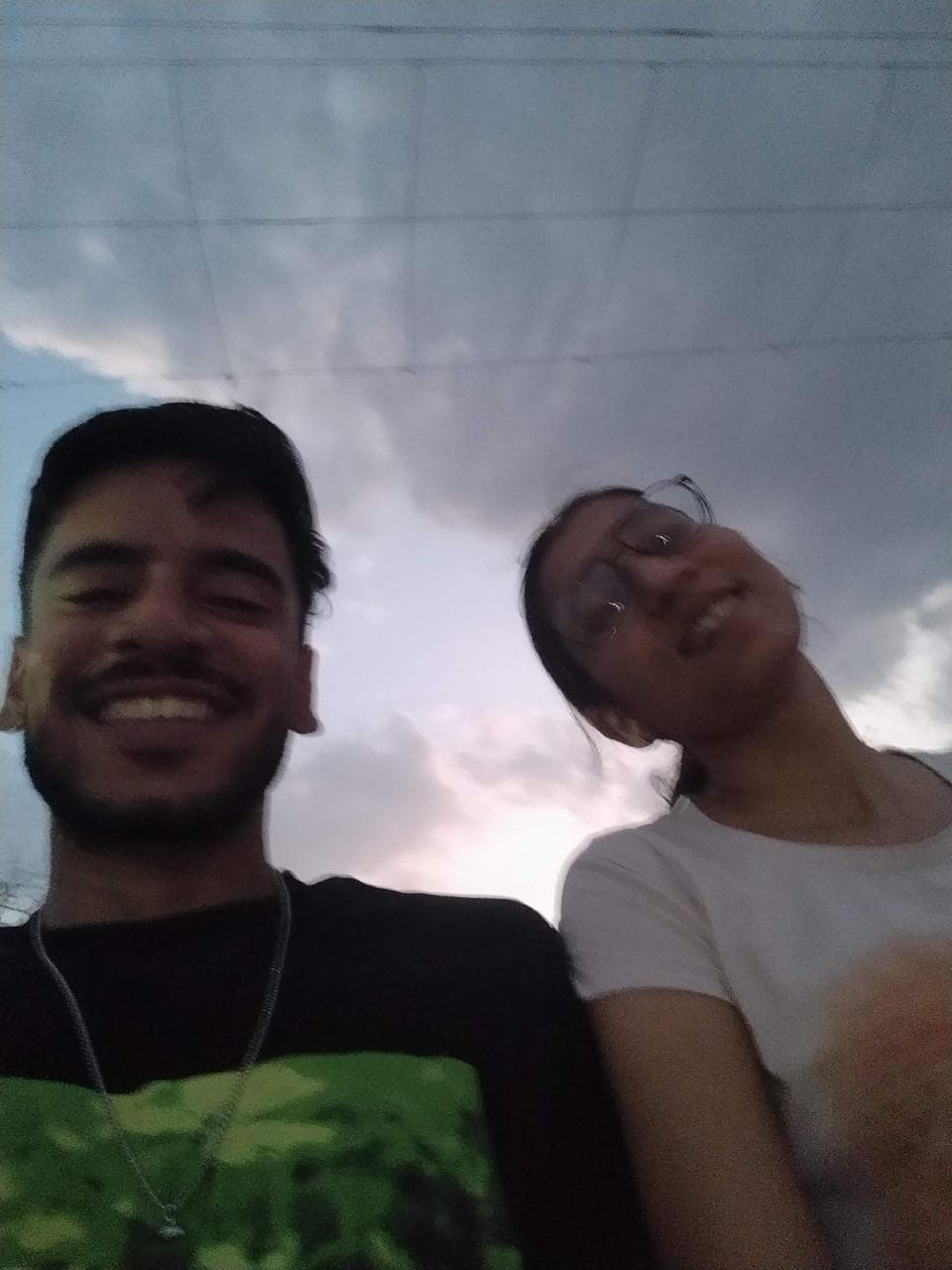 Yogi & Sudha — outdoor selfie