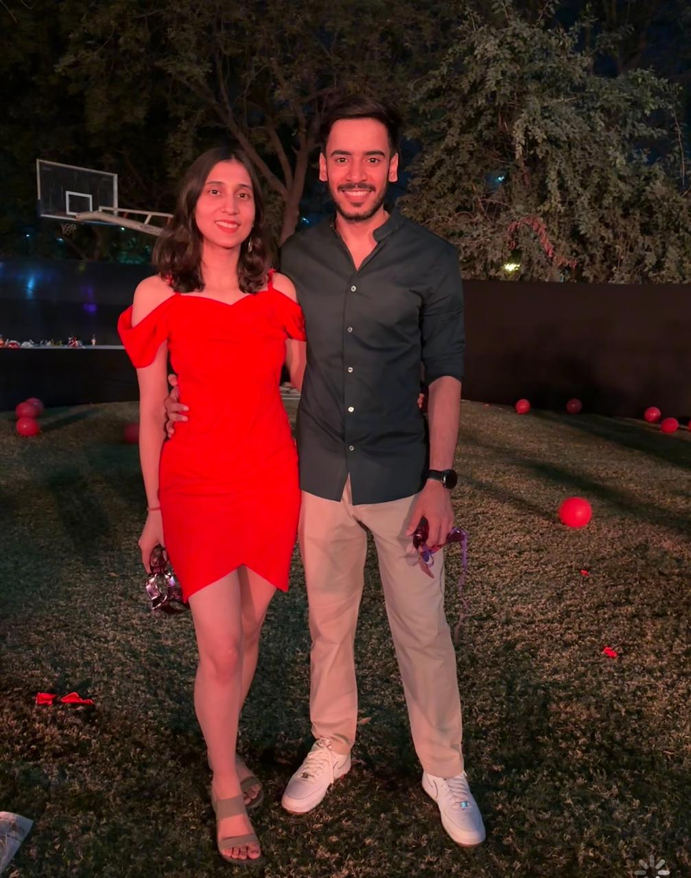 Yogi & Sudha — dressed up evening