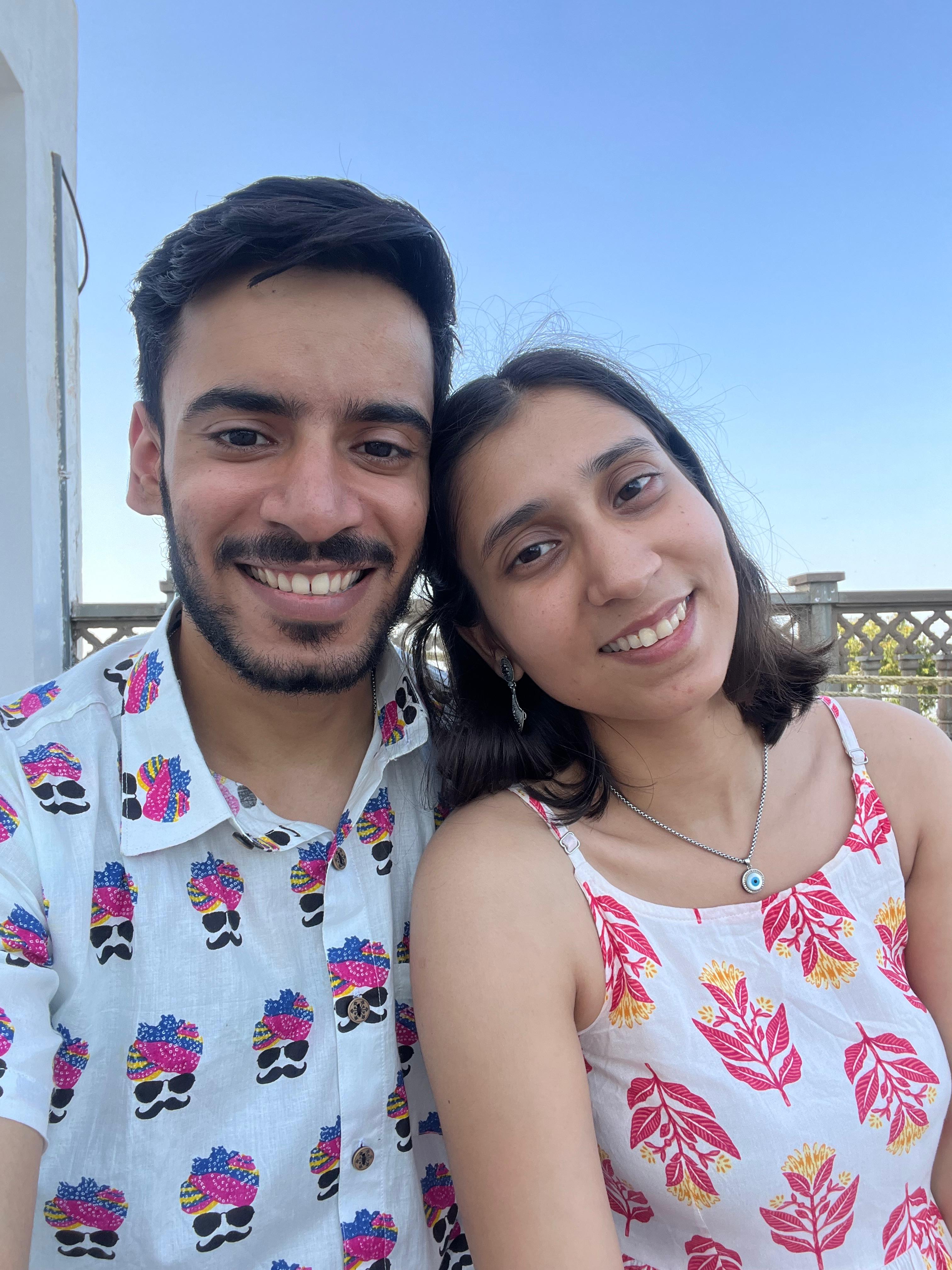 Yogi & Sudha — celebration portrait